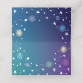 宇宙用ベビーシャワー銀河系 プレイスカード (内部開封)