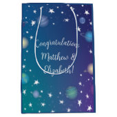 宇宙用ベビーシャワー銀河系 ミディアムペーパーバッグ (正面)