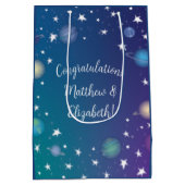 宇宙用ベビーシャワー銀河系 ミディアムペーパーバッグ (裏面)