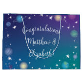 宇宙用ベビーシャワー銀河系 ラージペーパーバッグ (裏面)