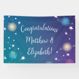 宇宙用ベビーシャワー銀河系 横断幕