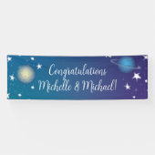 宇宙用ベビーシャワー銀河系 横断幕 (横)