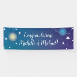 宇宙用ベビーシャワー銀河系 横断幕