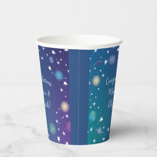 宇宙用ベビーシャワー銀河系 紙コップ (右)