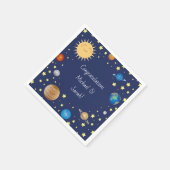 宇宙用ベビーシャワー スタンダードカクテルナプキン (角)