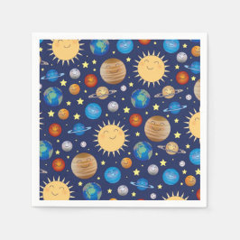 宇宙用ベビーシャワー スタンダードカクテルナプキン