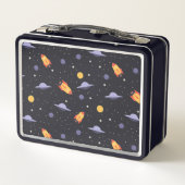 宇宙用ロケットと宇宙船 メタルランチボックス (裏面)