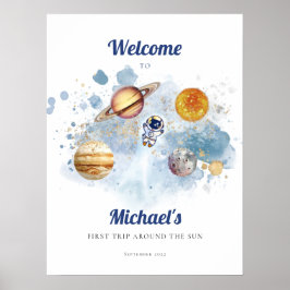 宇宙用ロケット第1誕生日発泡板 ポスター