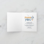 宇宙男の赤ちゃんシャワーサンキューカード サンキューカード (内部)