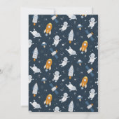 宇宙男の赤ちゃんシャワー招待状 招待状 (裏面)