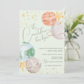 宇宙男女兼用ベビシャワー 招待状 (スタンド正面)