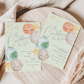 宇宙男女兼用ベビシャワー 招待状