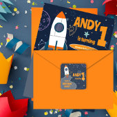 宇宙男女兼用初の誕生日パーティー スクエアシール