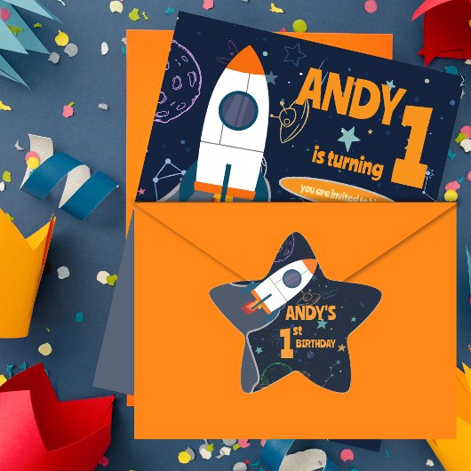 宇宙男女兼用初の誕生日パーティー 星シール