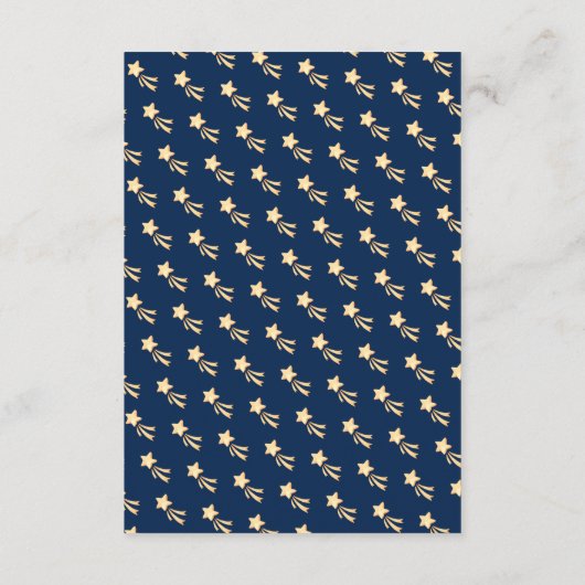 宇宙男子ベビーシャワーベビー用ブック エンクロージャーカード (裏面)