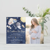 宇宙男子ベビーシャワー銀河系ベビーシャワー 招待状 (スタンド正面)