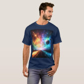 宇宙疑問に思の宇宙 Tシャツ (正面フル)