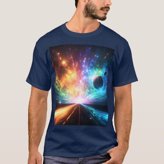 宇宙疑問に思の宇宙 Tシャツ (正面)