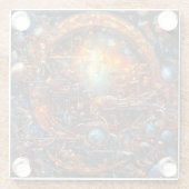 宇宙疑問に思 ガラスコースター (裏面)