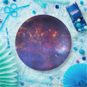 宇宙白熱［赤熱］光を放つの明るい銀河系 ペーパープレート (パーティー)