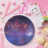 宇宙白熱［赤熱］光を放つの明るい銀河系 ペーパープレート (パーティー)