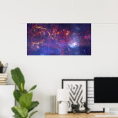 宇宙白熱［赤熱］光を放つの明るい銀河系 ポスター (ホームオフィス)