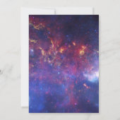 宇宙白熱［赤熱］光を放つの明るい銀河系 招待状 (裏面)