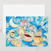 宇宙的なシナモンロールとコーヒーカップのアート シーズンカード (正面/裏面)