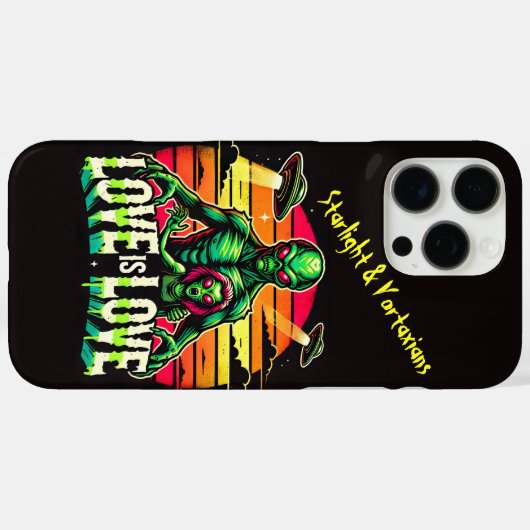 宇宙的な二つのエイリアン Case-Mate iPhoneケース (裏面 (横))