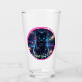 宇宙的な黒猫 タンブラーグラス (正面)