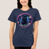 宇宙的な黒猫 トライブレンドTシャツ (正面)
