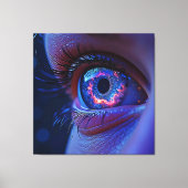 宇宙眼星明るい視線 キャンバスプリント (正面)