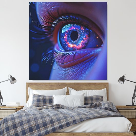 宇宙眼星明るい視線 キャンバスプリント (インサイチュ (寝室))