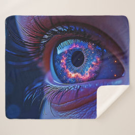 宇宙眼星明るい視線 シェルパブランケット