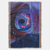 宇宙眼星明るい視線 スローブランケット (正面縦)