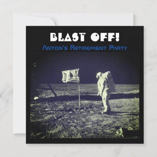 宇宙着陸宇宙飛行士ムーンウォーク 招待状 (正面)