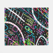 宇宙破片 フリースブランケット (正面(横))