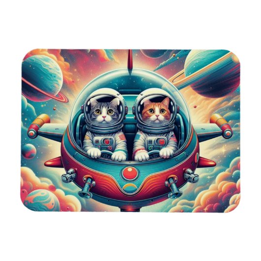 宇宙磁石の猫！ マグネット (横)