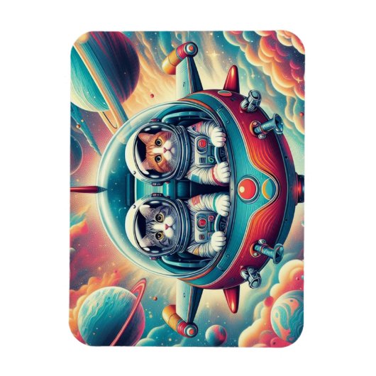 宇宙磁石の猫！ マグネット (縦)