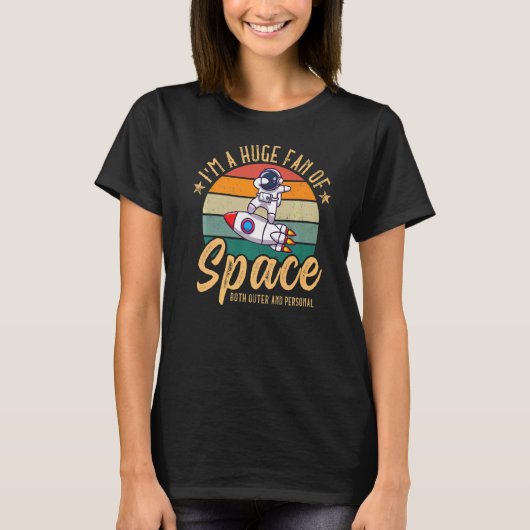 宇宙私は外人と人の両方の宇宙の巨大なファン Tシャツ (正面)