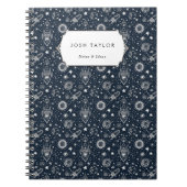 宇宙科学スターズプラネタズロケット名前をカスタムする ノートブック (正面)