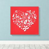 宇宙科学ハート キャンバスプリント (インサイチュ (ウッドフロア))