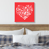 宇宙科学ハート キャンバスプリント (インサイチュ (寝室))
