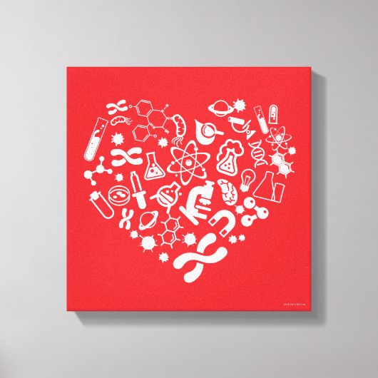 宇宙科学ハート キャンバスプリント (正面)