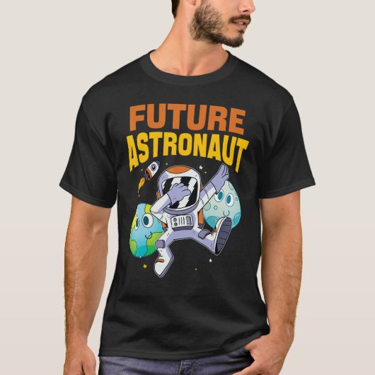 宇宙科学ロケット宇宙が未来を脅かす Tシャツ (正面)