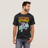 宇宙科学ロケット宇宙が未来を脅かす Tシャツ (正面フル)