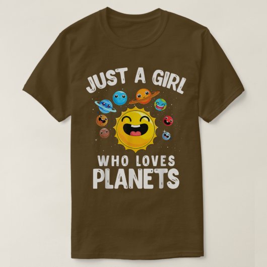 宇宙科学天文学者女性女子天文学カット Tシャツ (デザイン正面)