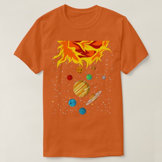 宇宙科学宇宙宇宙天文学の惑星 Tシャツ (デザイン正面)