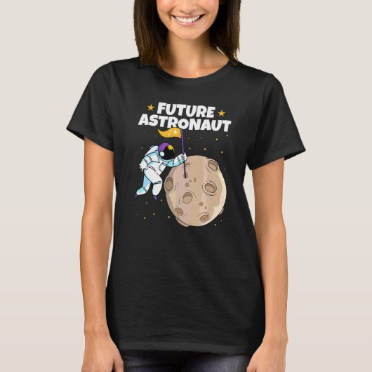 宇宙科学月面着陸宇宙未来A Tシャツ (正面)