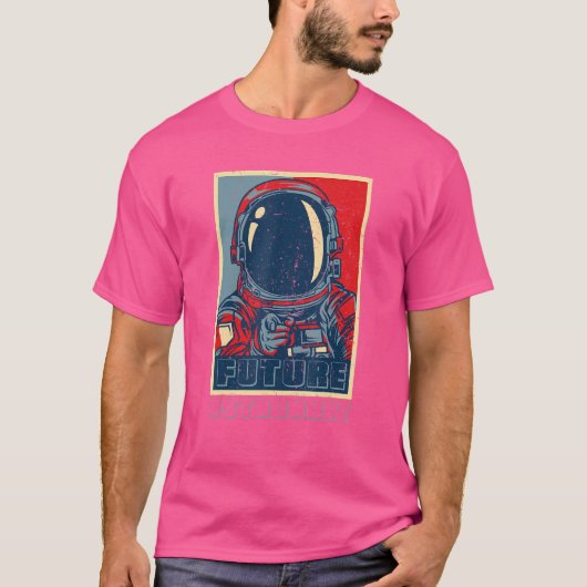 宇宙科学者天文学レトロ未来宇宙飛行士 Tシャツ (正面)